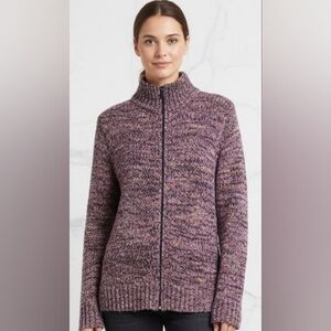 Chico's Multicolor Knit Turtleneck Sweater